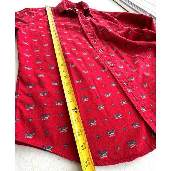 GAP Mens Shirt Medium Mallard Duck Button Up Vintage 80s Outdoor - Picture 6 of 6